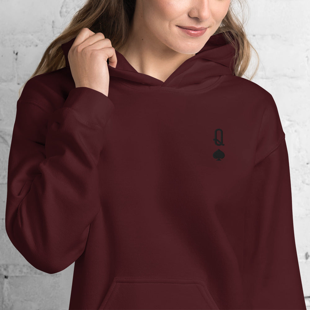 Sweat à capuche unisexe Reine de pique